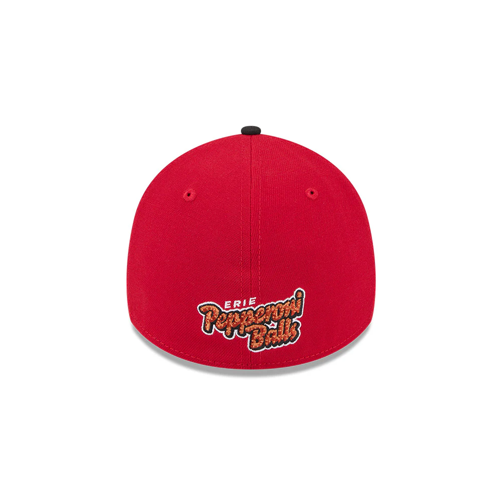 Erie SeaWolves NEC Pepperoni Balls Red 39THIRTY Cap - Image 2