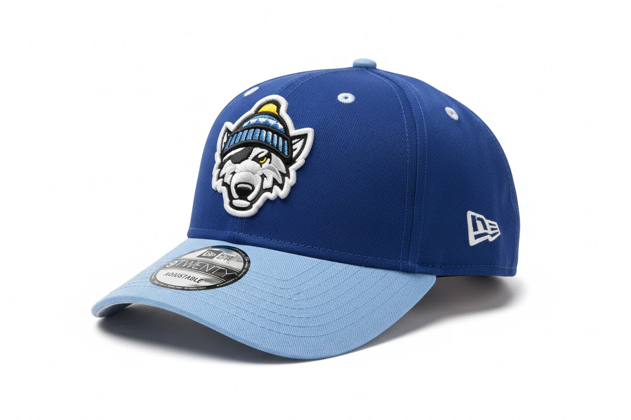 Erie SeaWolves NEC SnowWolves Blue Alt Adjustable Cap