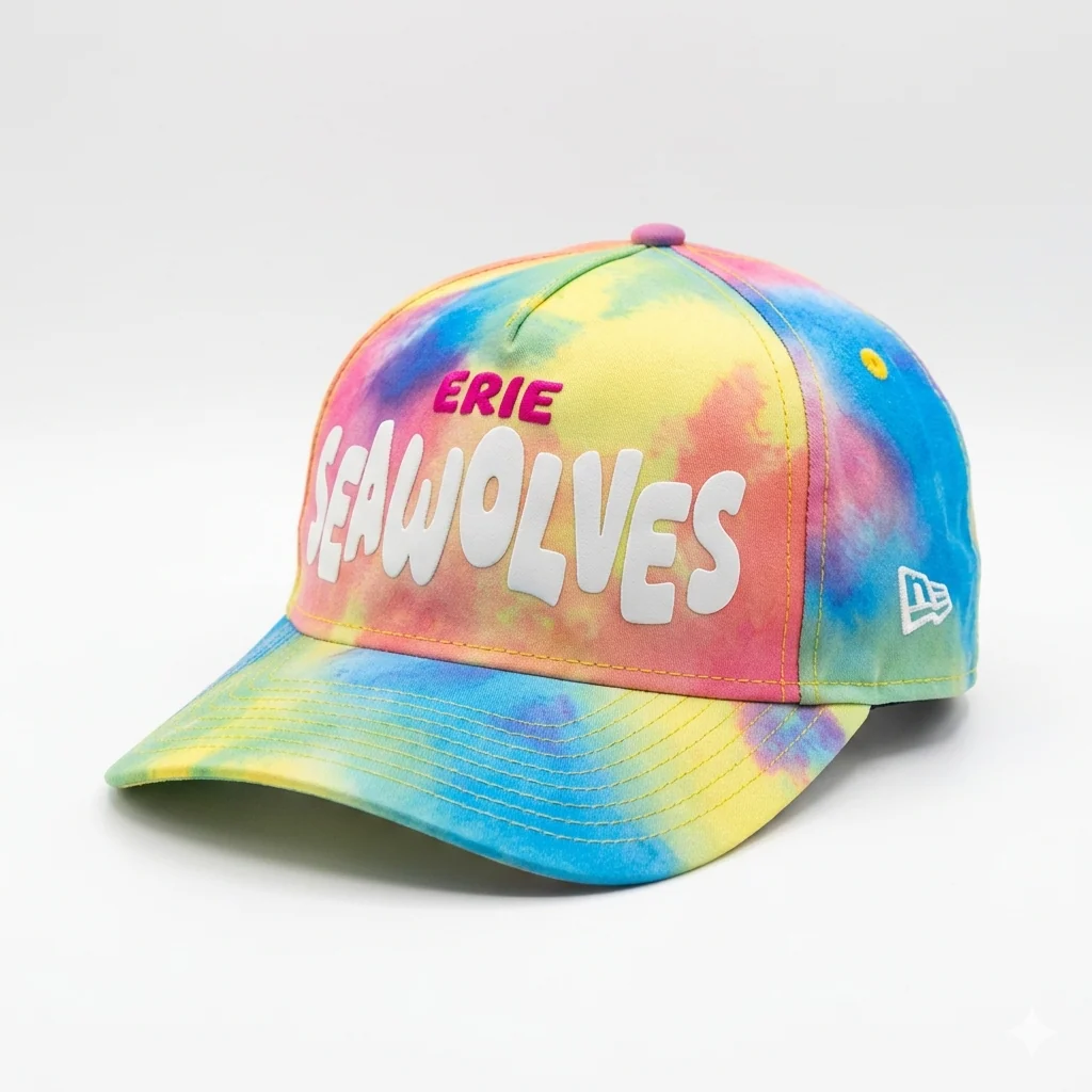 Erie SeaWolves NEC Youth Tie Dye 9FORTY Adjustable Snapback Cap